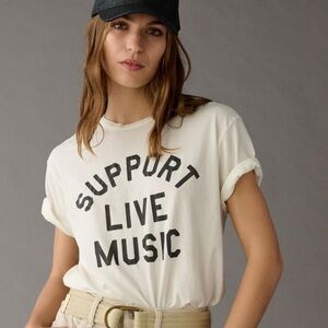 Original Retro Brand Support Live Music Vintage Tee White size Large Anthro